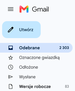 Jak przesłać załącznik w poczcie Gmail — przycisk Utwórz nową wiadomość