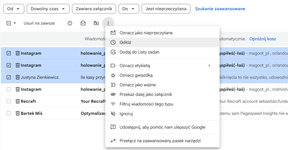 Czy można odzyskać wiadomości po opróżnieniu kosza Gmail