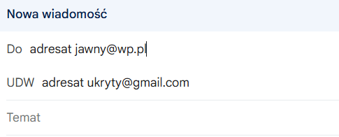 Ukryte UDW w Gmailu — dodawanie ukrytych odbiorców wiadomości e-mail