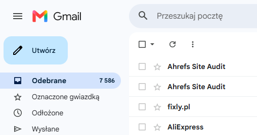 Jak wysłać nową wiadomość w Gmail — przycisk Utwórz w przeglądarce