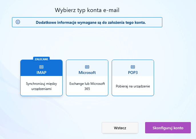 Ręczna konfiguracja klienta pocztowego Thunderbird z ustawieniami IMAP POP3 i SMTP