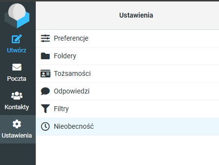 Ustawienia Nieobecność w poczcie Webmail SEOHOST